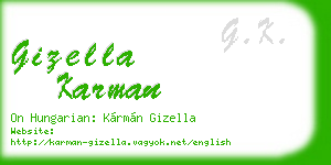 gizella karman business card