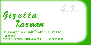 gizella karman business card